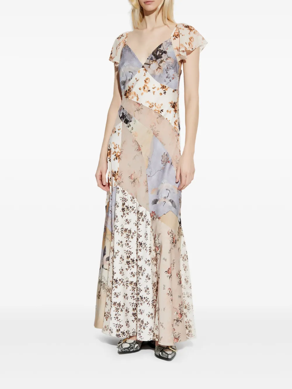AllSaints Lala maxi-jurk Beige