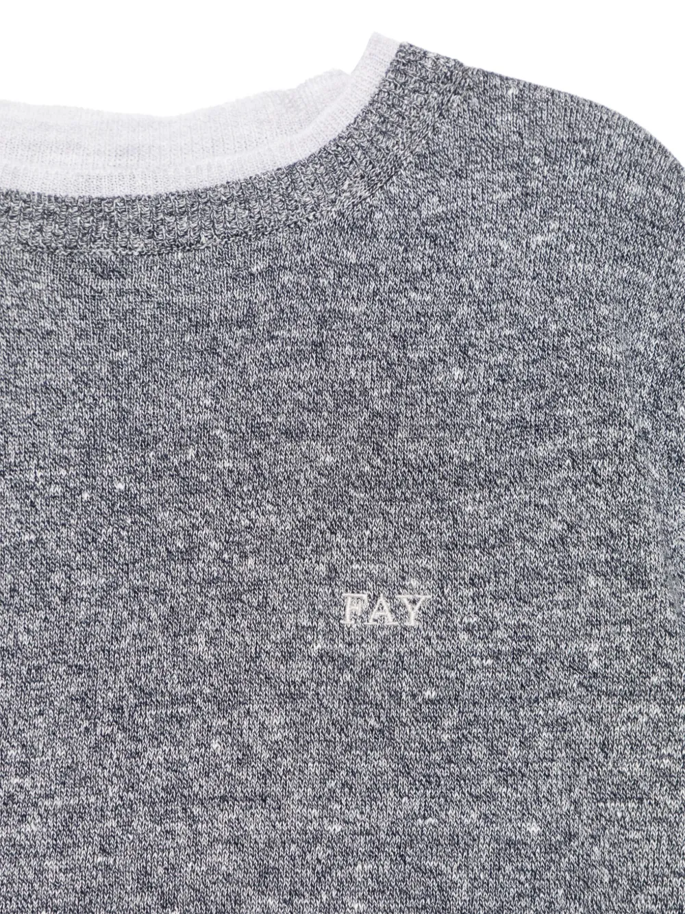 Fay Kids T-shirt met geborduurd logo Grijs
