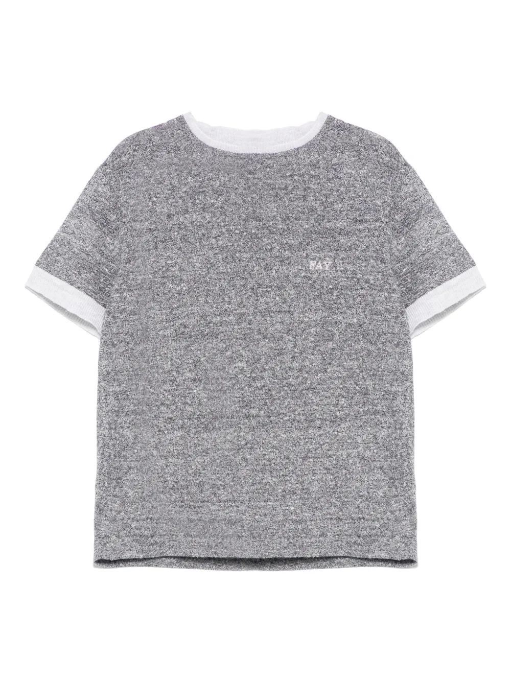 Fay Kids T-shirt met geborduurd logo Grijs