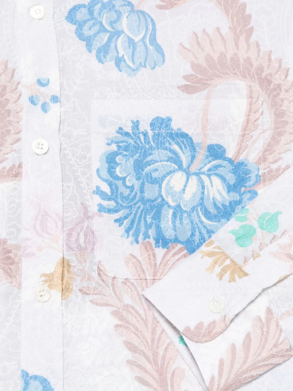 ETRO KIDS Shirt met bloemenprint Grijs
