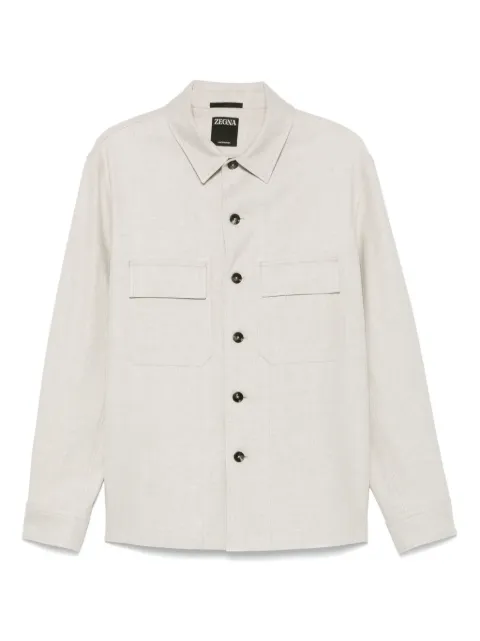 Zegna cut-away-collar shirt