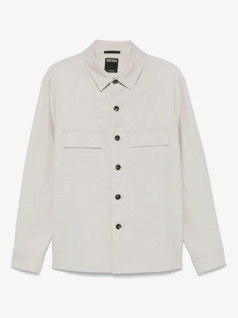 Zegna cut-away-collar shirt