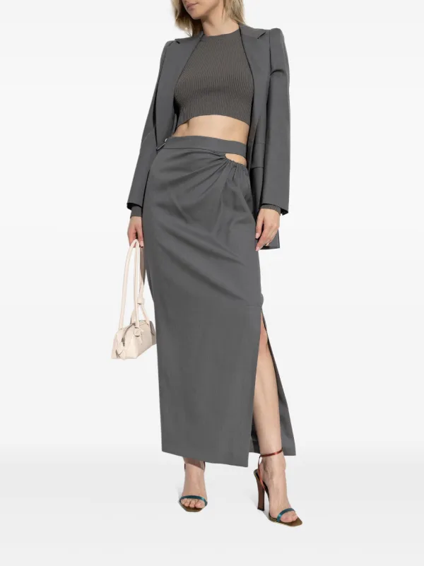 Precious掲載マックスマーラ EBRIDI ジャケットスーツグレー Max Mara Ebridi ジャケット | グレー | FARFETCH JP