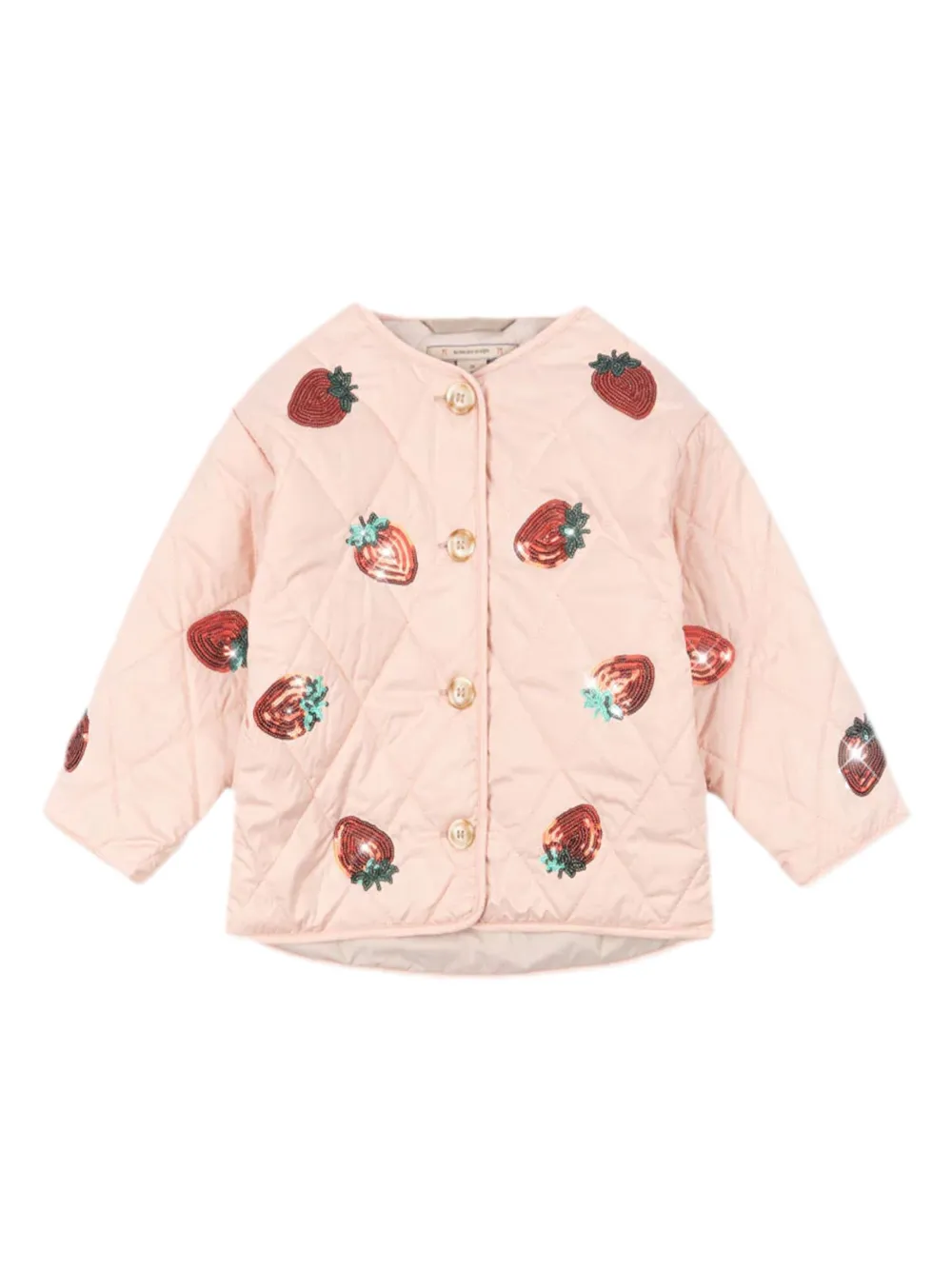 Konges Sløjd Jaqueta com morango bordado | Rosa | Image 1