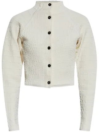 【美品】JACQUEMUS ジャックムス クロップドカーディガン Jacquemus クロップド カーディガン | ホワイト | FARFETCH JP