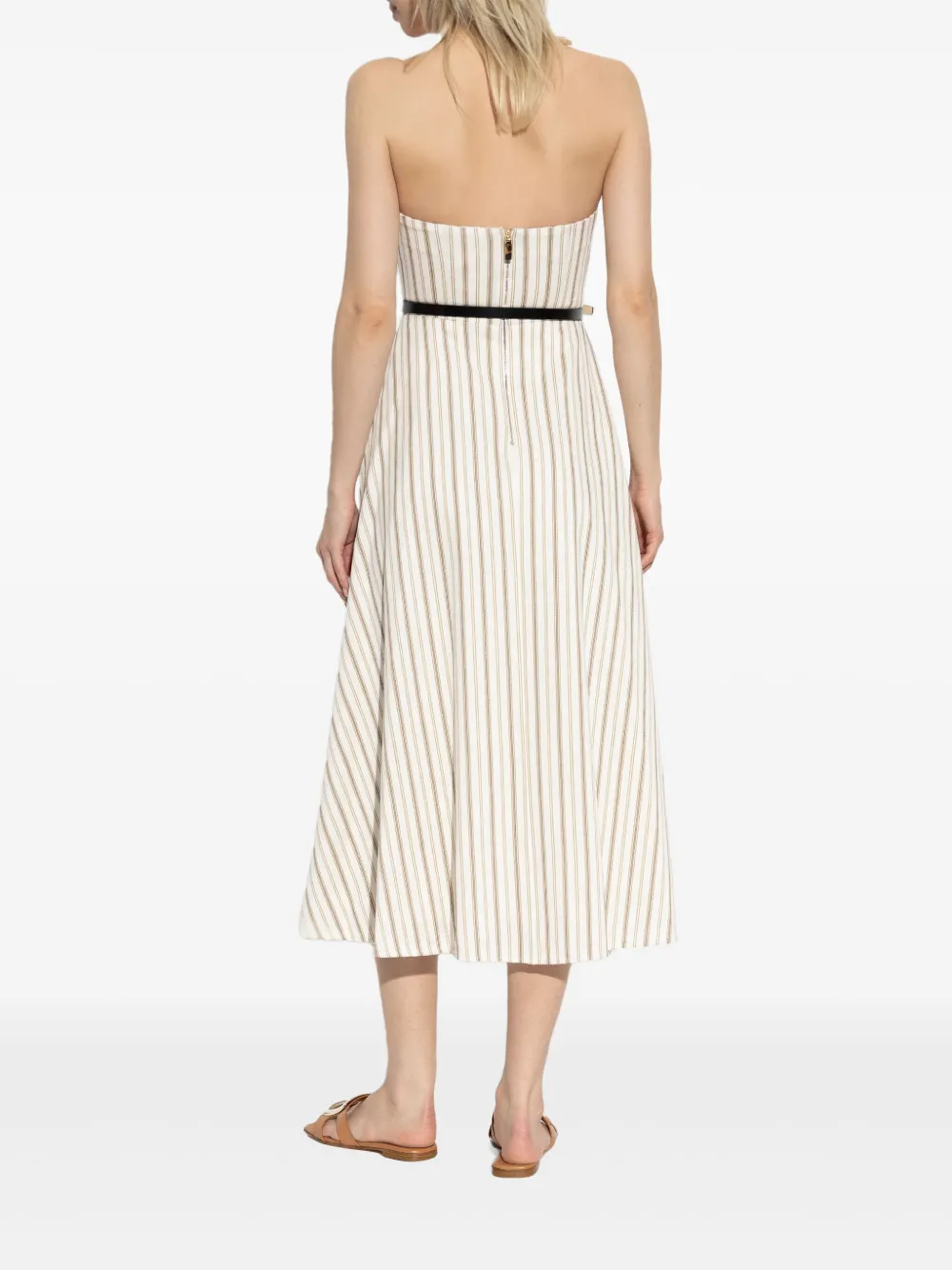 Shop Max Mara Fervida Midi Dress In 中性色