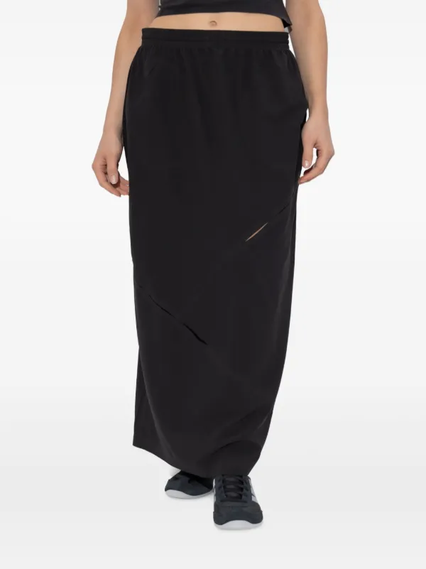 Y-3 asymmetric-panel Maxi Skirt | Black | FARFETCH AO