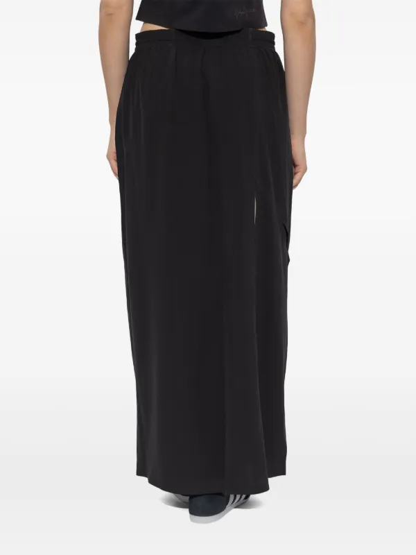 Y-3 asymmetric-panel Maxi Skirt | Black | FARFETCH AO