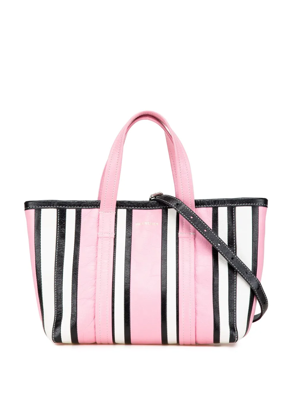 2000-2024 Small Lambskin Barbes East West Striped Shopper Tote satchel