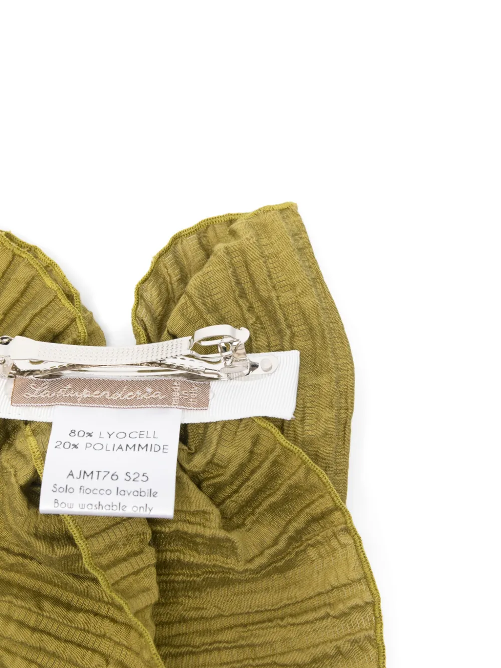 Shop La Stupenderia Bow-detail Hair Clip In Green