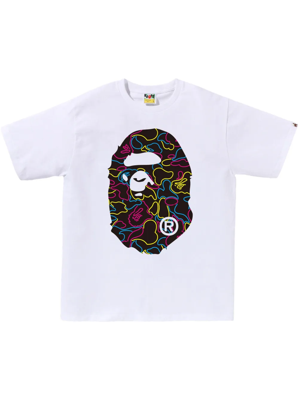 A BATHING APE Head T-shirt Wit