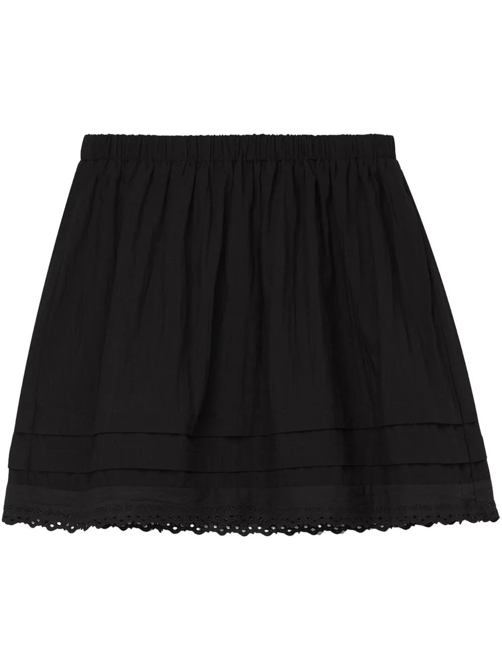 embroidered-at-hem skirt