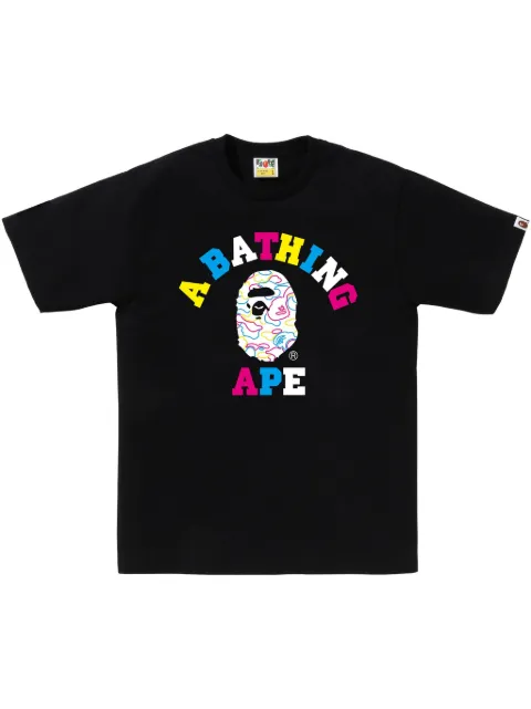 A BATHING APE® playera con logo estampado