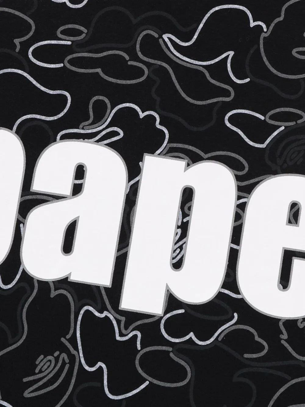 A BATHING APE T-shirt met camouflageprint Zwart
