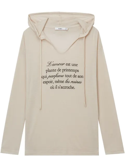 b+ab slogan-print hoodie