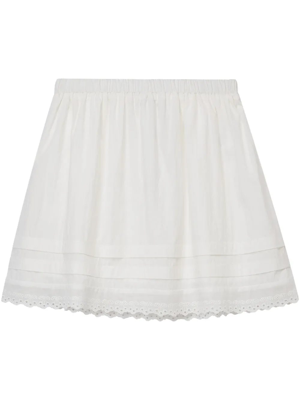 embroidery mini skirt