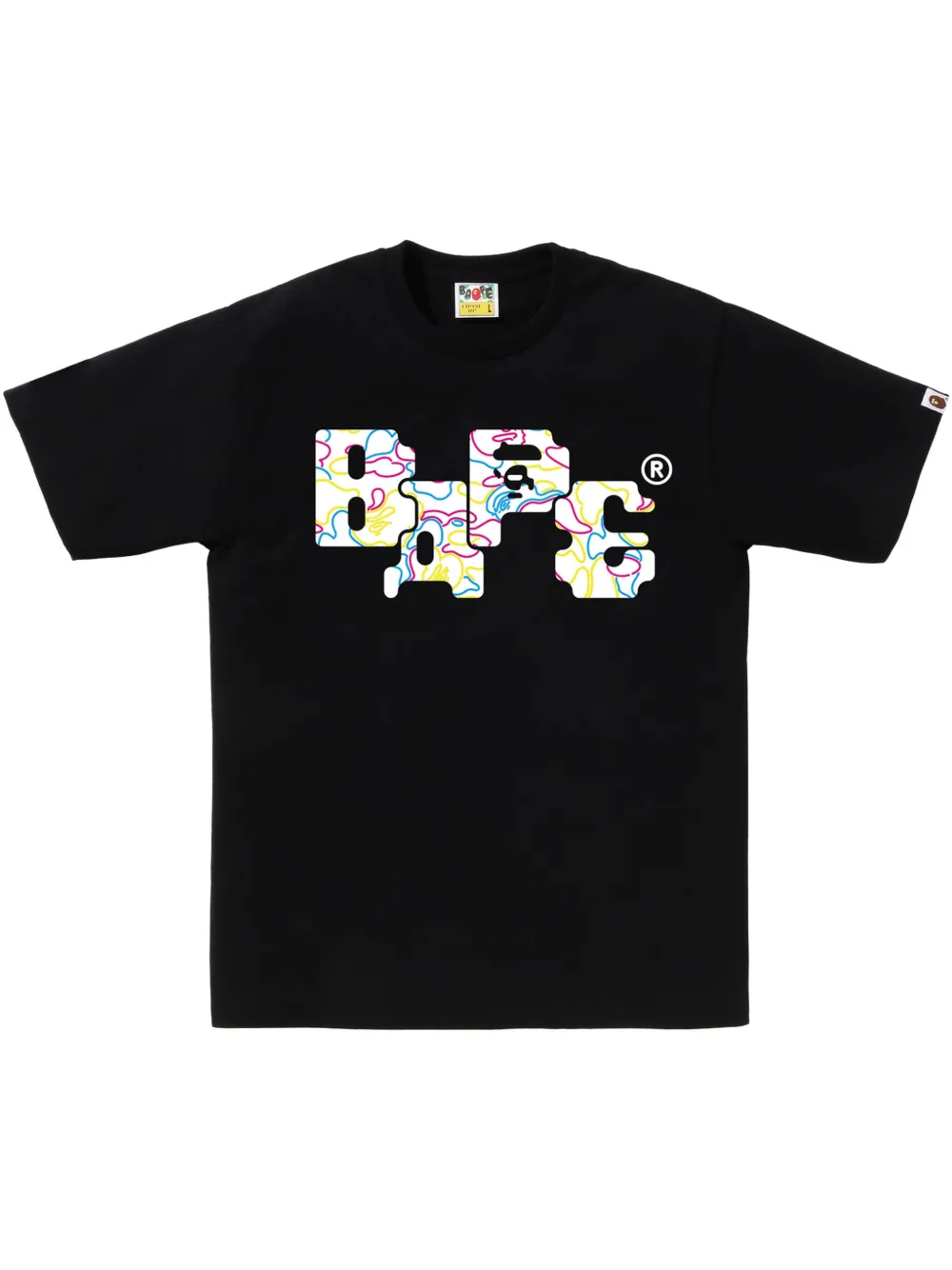 A BATHING APE T-shirt met logoprint Zwart