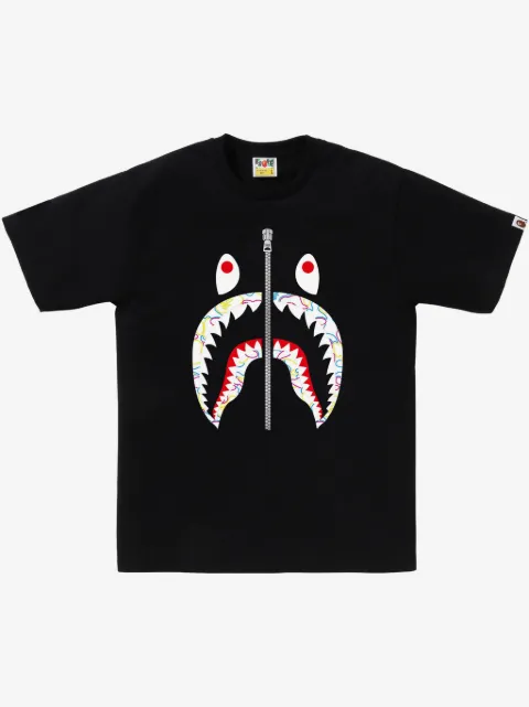 A BATHING APE® shark-print T-shirt