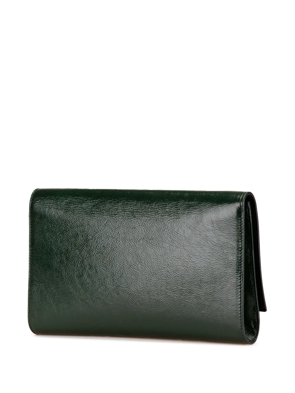 Saint Laurent Pre-Owned 2000-2024 Patent Belle Du Jour clutch - Groen