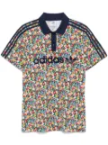 adidas x Liberty London mesh polo top - Blue