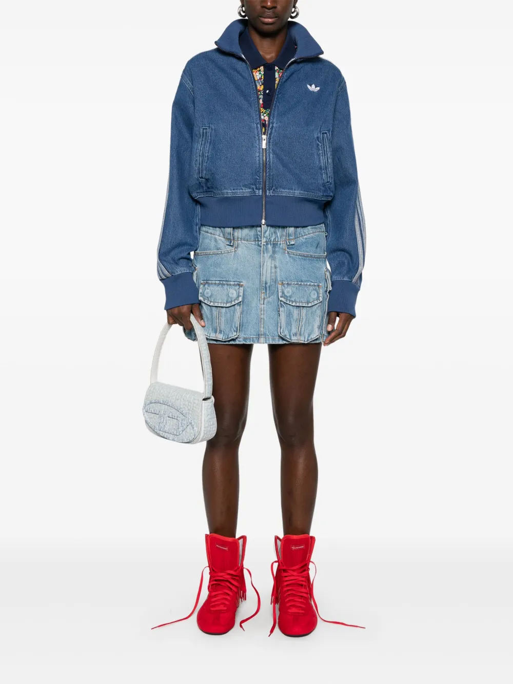 adidas denim bomber jacket | Varsity Jackets | Image 2