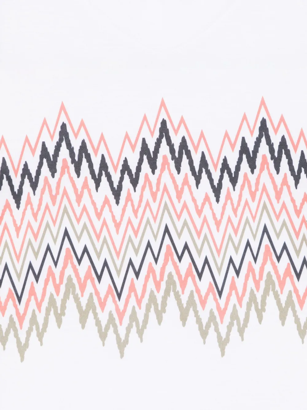 Missoni Kids T-shirt met zigzagprint Wit