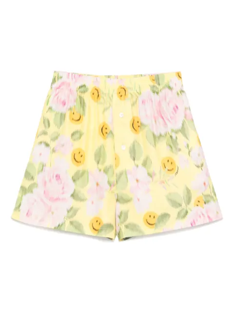 Moschino shorts con estampado floral de MOSCHINO x Smiley