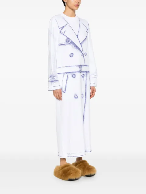 Moschino trench coat-print maxi dress A04620442 - 2
