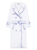 Moschino trench coat-print maxi dress - White