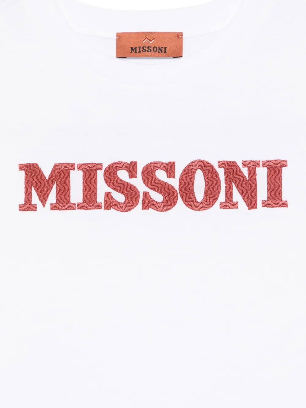 Missoni Kids T-shirt met geborduurd logo Wit