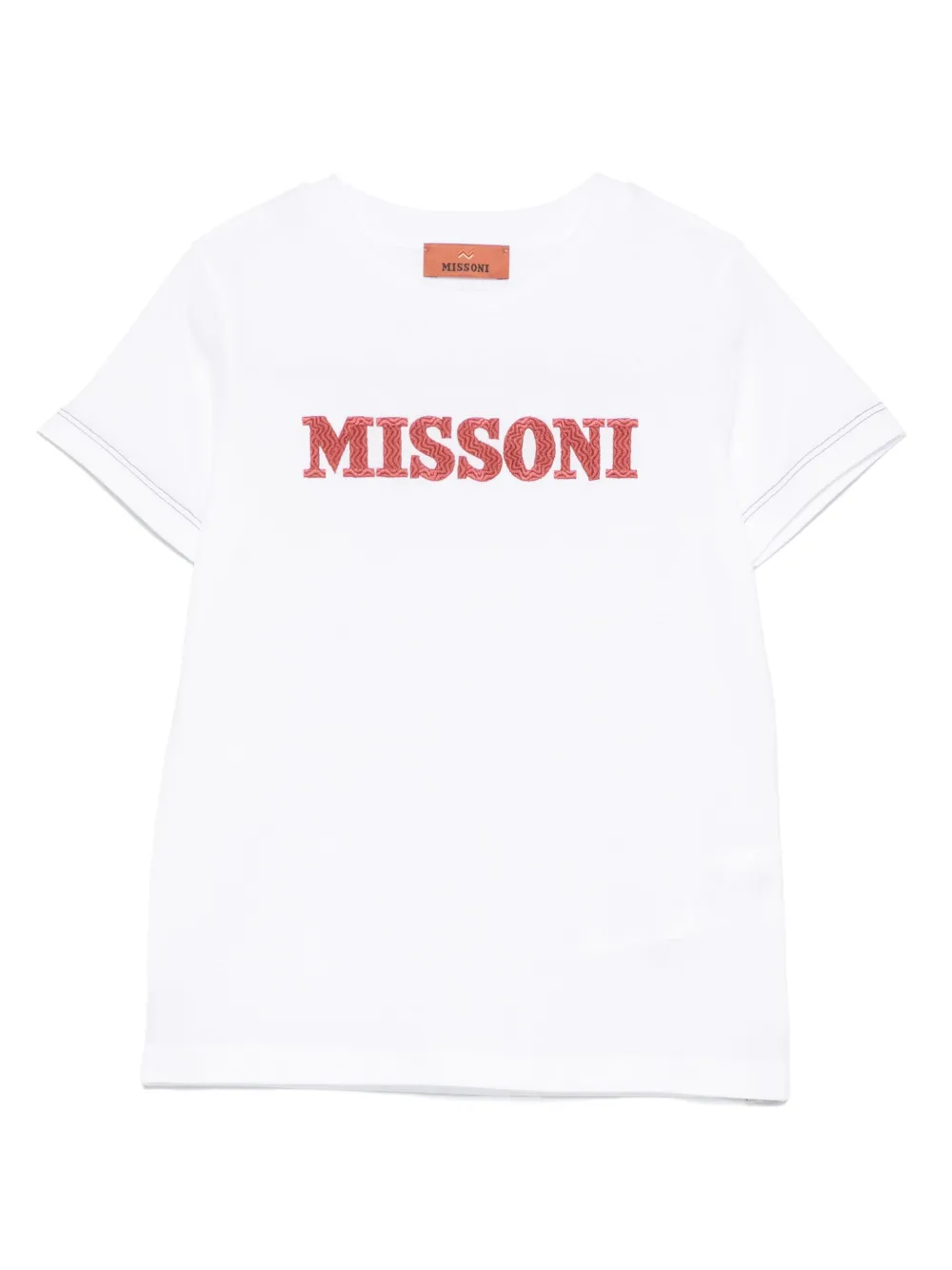 Missoni Kids T-shirt met geborduurd logo Wit