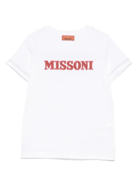 Missoni Kids logo-embroidered T-shirt