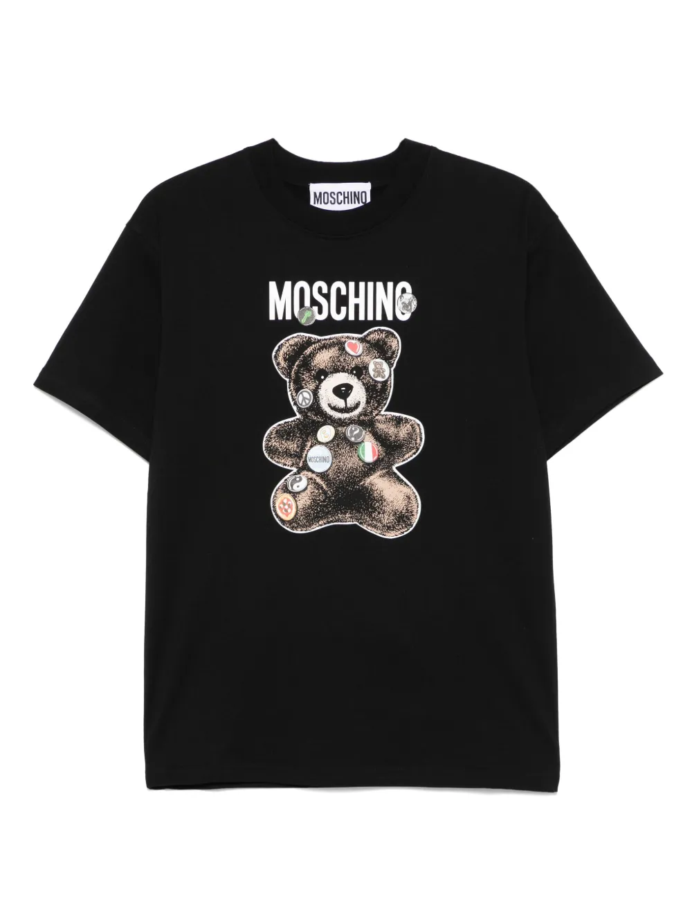 Moschino T-shirt met teddybeerprint Zwart