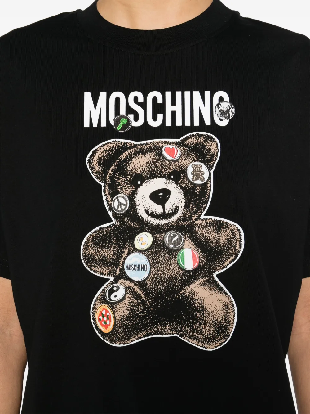 Moschino T-shirt met teddybeerprint Zwart