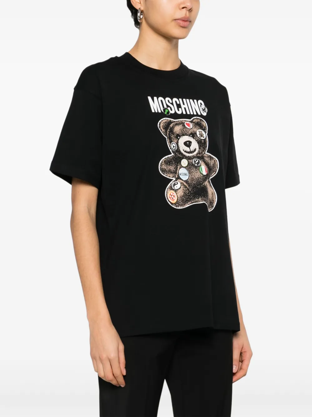 Moschino T-shirt met teddybeerprint Zwart