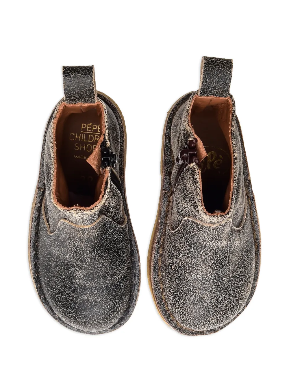  Pèpè Pull Tab Zip Boots - Grey 