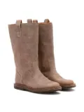 Pèpè suede knee-high boots - Brown