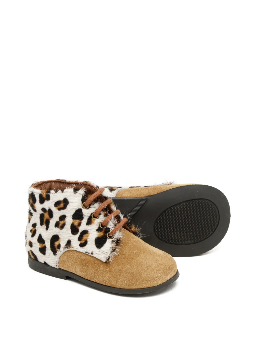 Pèpè Slofjes met luipaardprint Beige