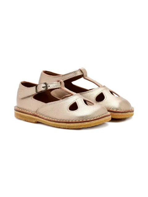 Pèpè Lucy metallic leather T-bar sandals