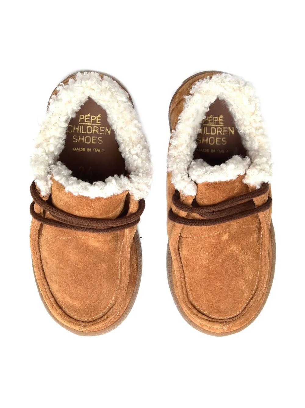 Pèpè shearling-lined ankle boots Brown