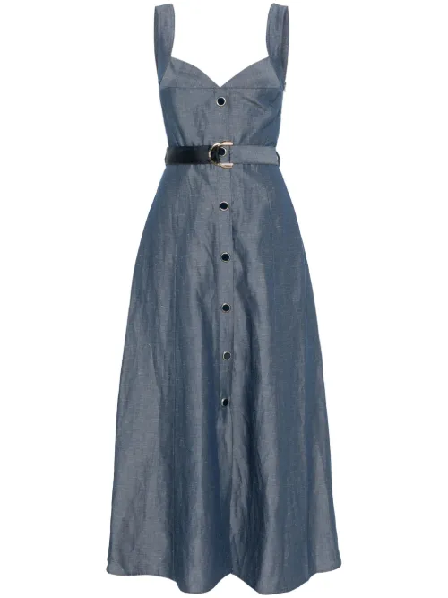 Robe longue à taille ceinturée - LIU JO - Modalova