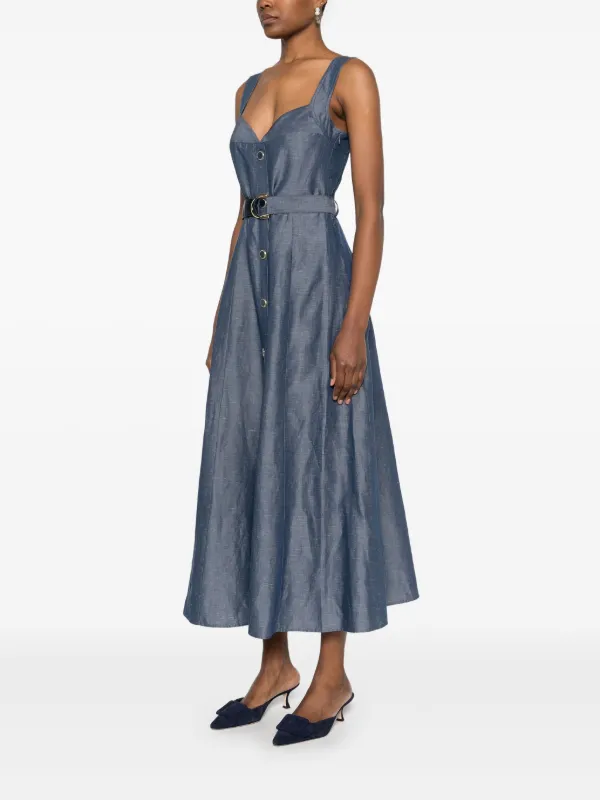 LIU JO Belted Maxi Dress | Blue | FARFETCH