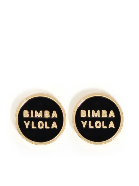 Bimba y Lola logo-engraved stud earrings