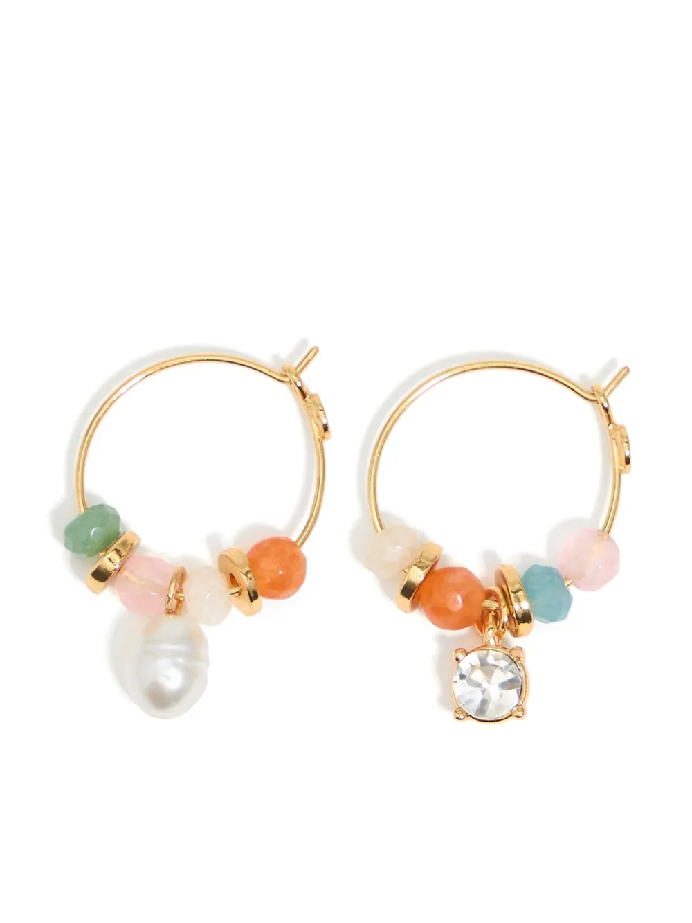 Bimba y Lola ビーズ フープピアス - ゴールドトーン Bimba y Lola ビーズ フープピアス - ゴールドトーン