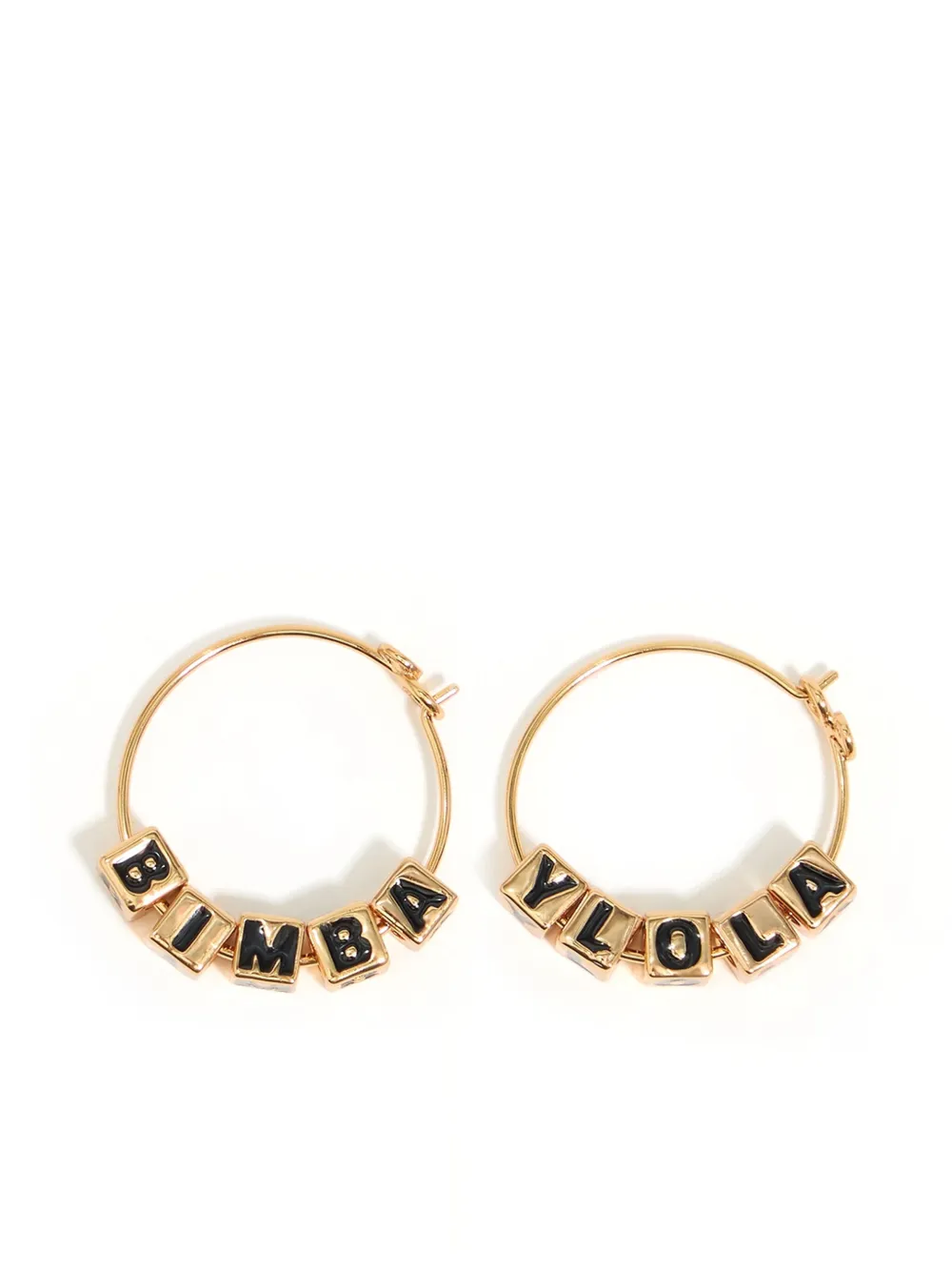 Bimba y Lola Dice フープピアス - ゴールドトーン Bimba y Lola Dice フープピアス - ゴールドトーン