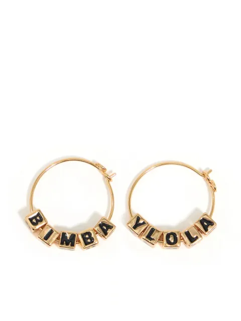 Bimba y Lola Dice logo hoop earrings
