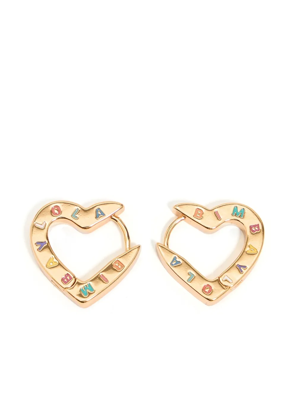 Bimba y Lola ハート フープピアス - ゴールドトーン Bimba y Lola ハート フープピアス - ゴールドトーン