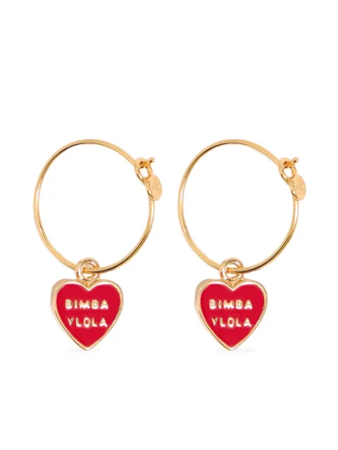 Bimba y Lola heart hoop earrings