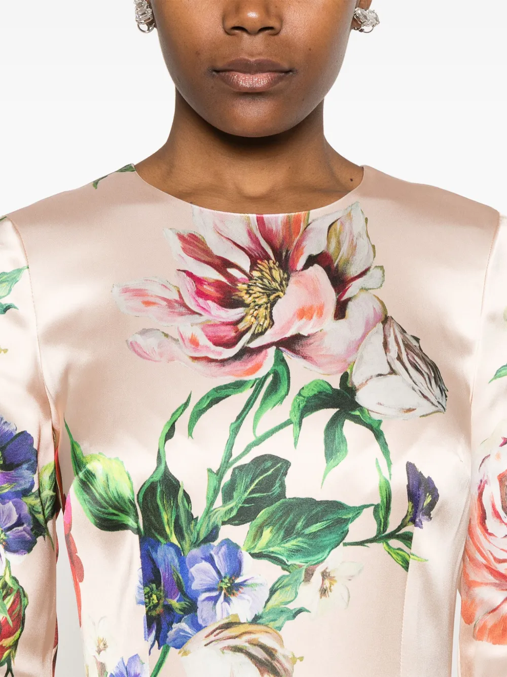 Dolce & Gabbana Jurk met bloemenprint Roze