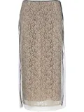 FENDI layered midi skirt - Neutrals